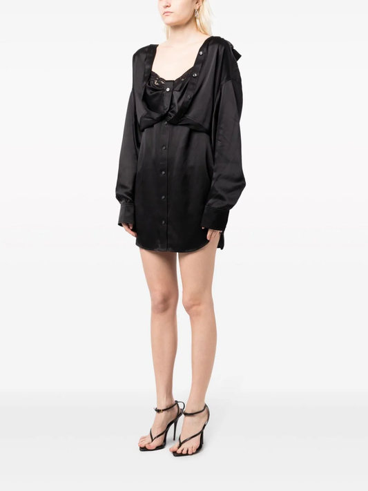 T BY ALEXANDER WANG Women Button Down Dress With Integrated Dress