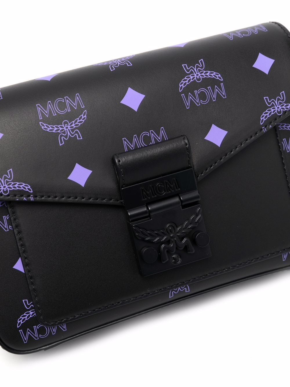 MCM Unisex Color Splash Logo Small Crossbody