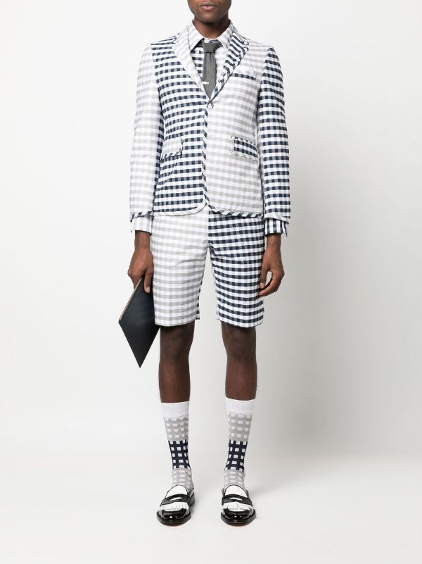 THOM BROWNE Men Funmix Gingham Check Oxford Shirt