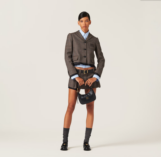 MIU MIU Women Prince of Wales Check Miniskirt