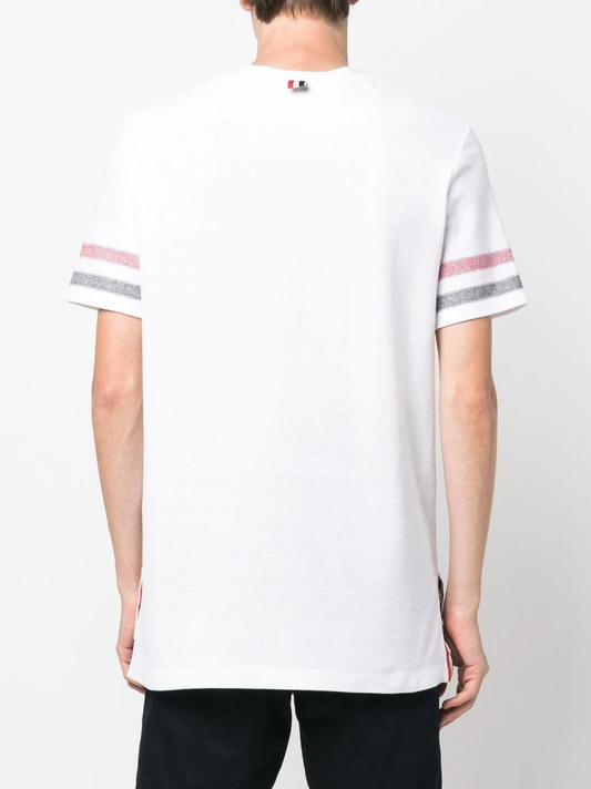 THOM BROWNE Men Striped Sleeve SS T-Shirt