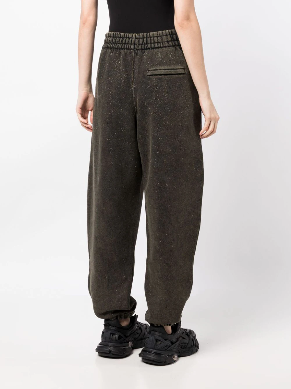 T BY ALEXANDER WANG Women Glitter Essential Terry Sweatpants With Puff Logo