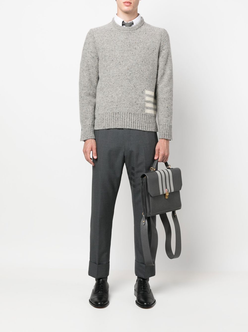 THOM BROWNE Men Jersey Stitch 4 Bar Crewneck Pullover