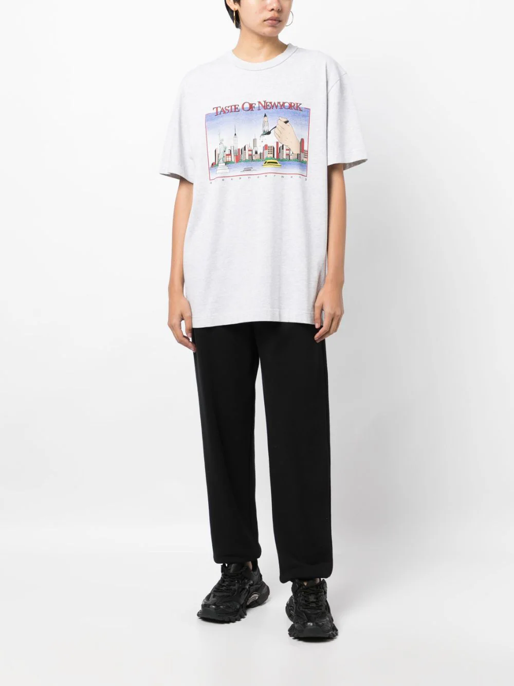 ALEXANDER WANG Women Classic Short Sleeve Skyline Graphic Tee