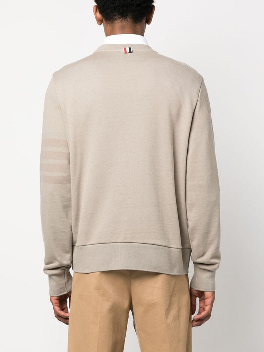 THOM BROWNE Men Tonal 4 Bar Crew Sweatshirt