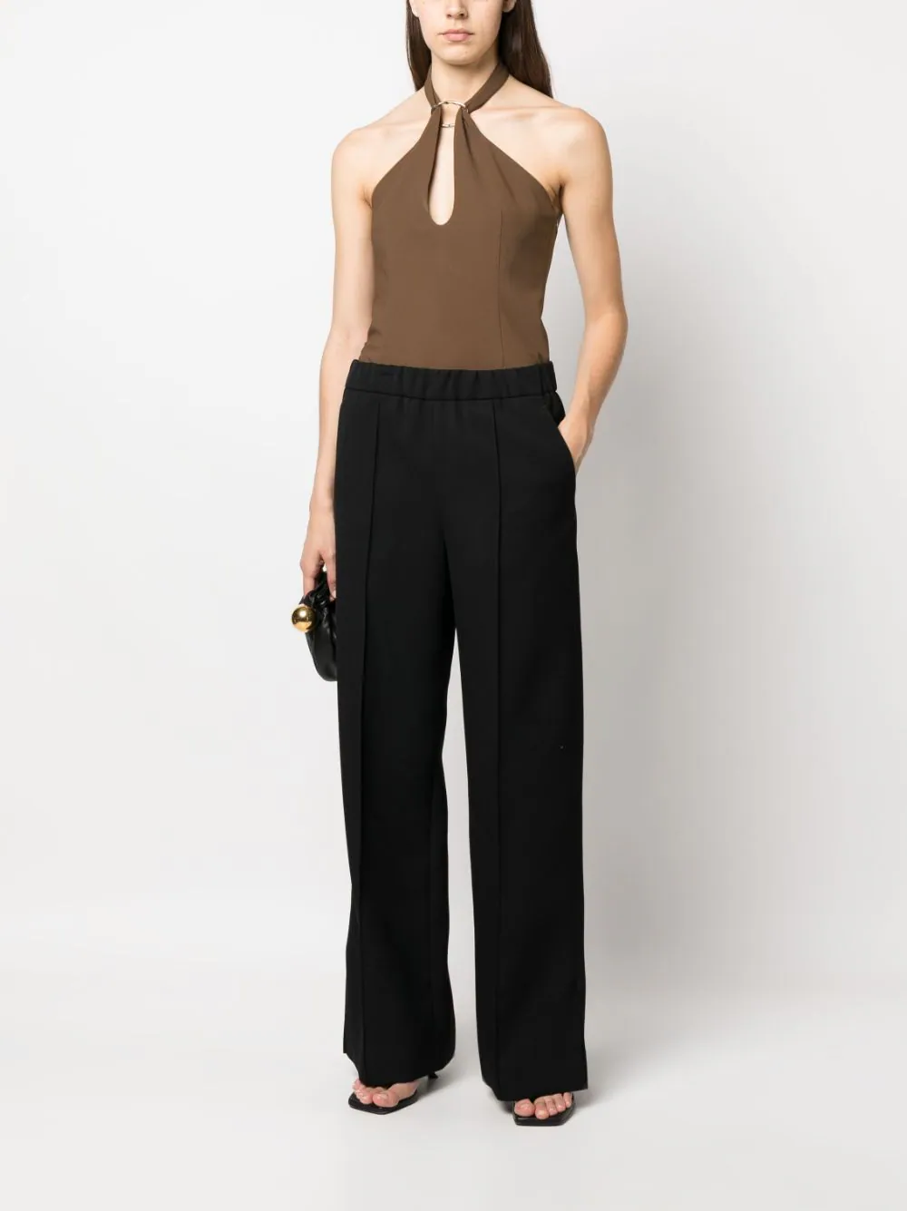 JIL SANDER WOMEN WIDE LEG WOOL TROUSER