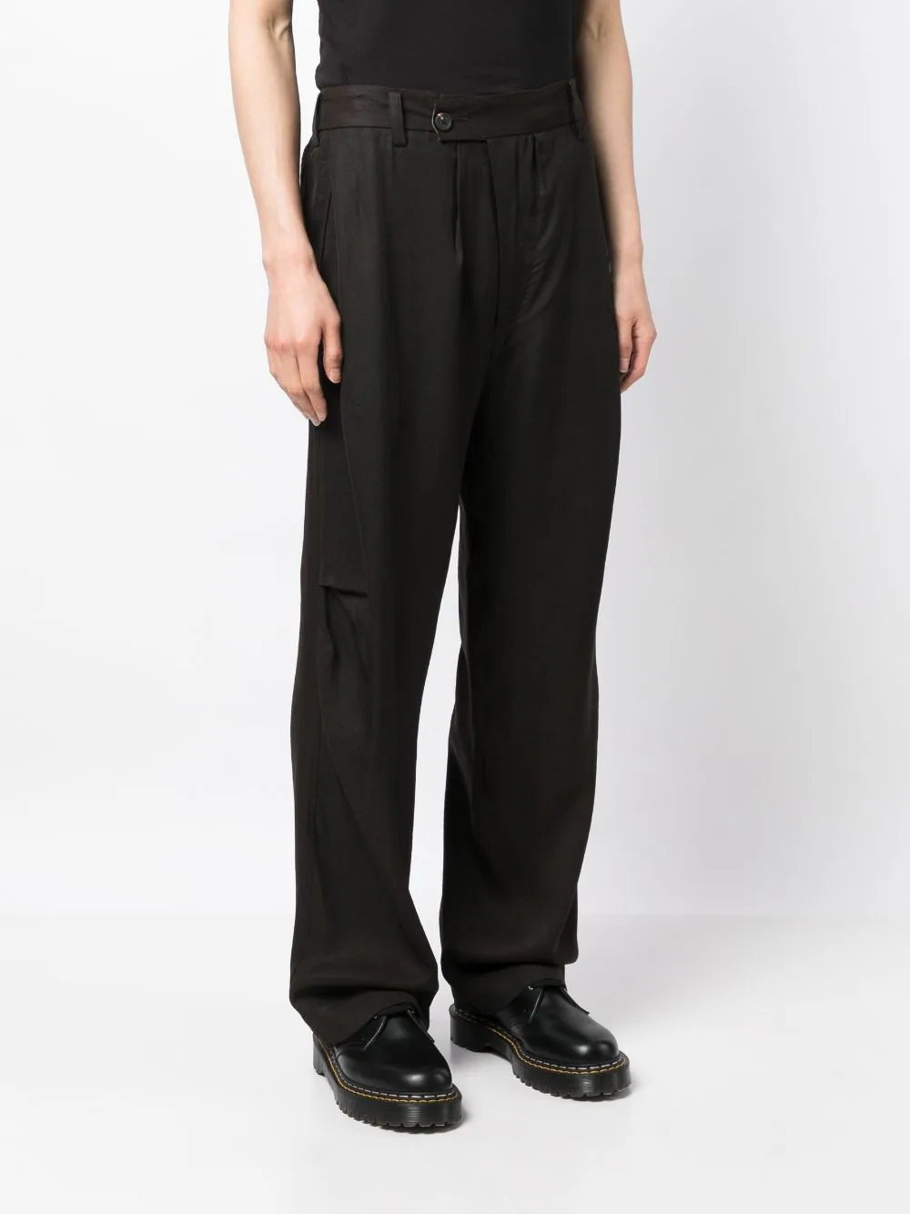 ZIGGY CHEN Men Straight-Leg Trousers With Articulated Knee