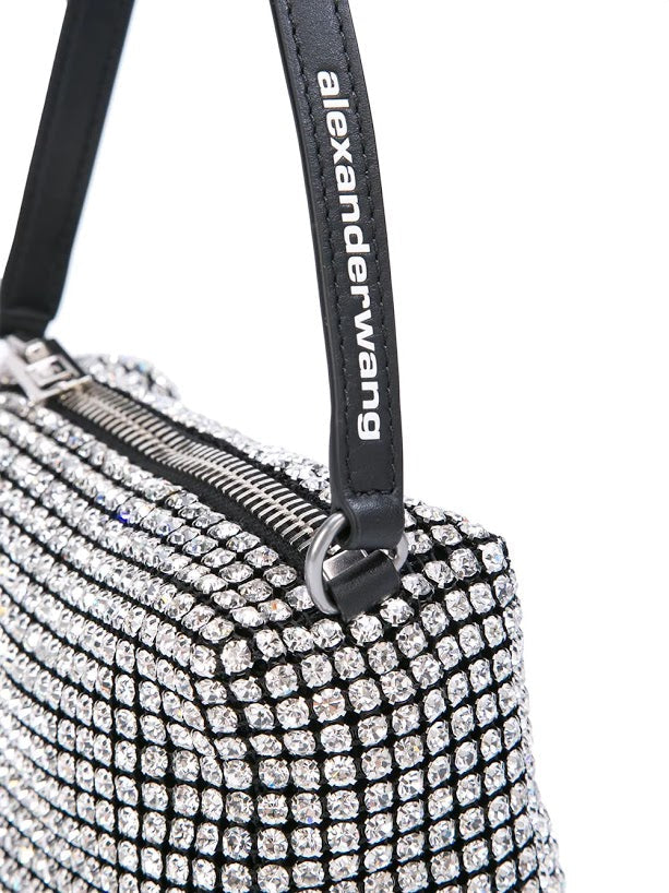 ALEXANDER WANG Chain Mesh Rhinestone Pouch