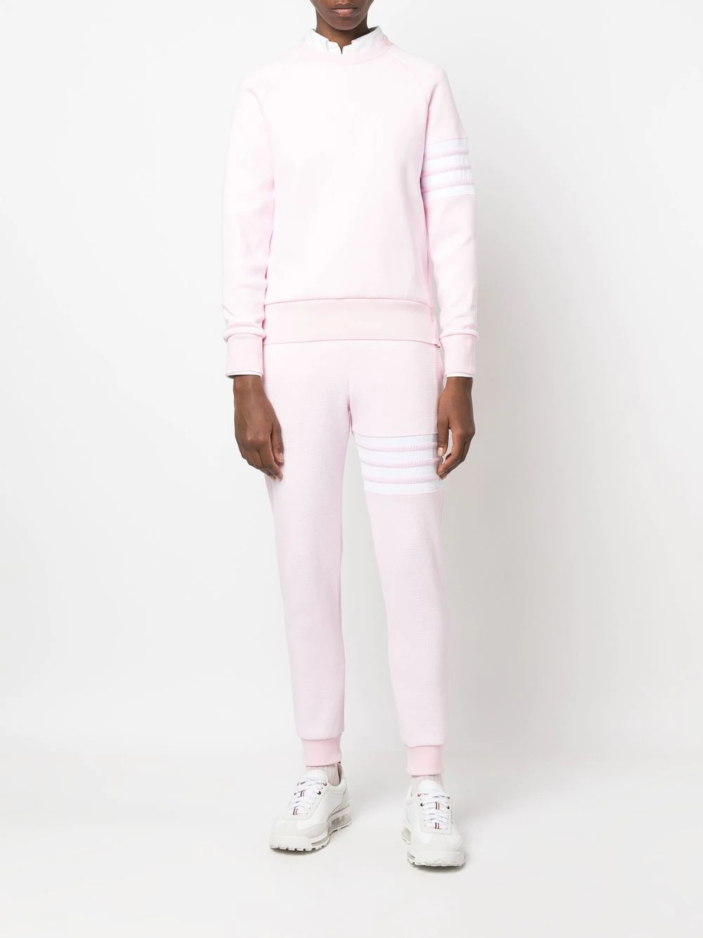 THOM BROWNE Women 4 Bar Crewneck Pullover