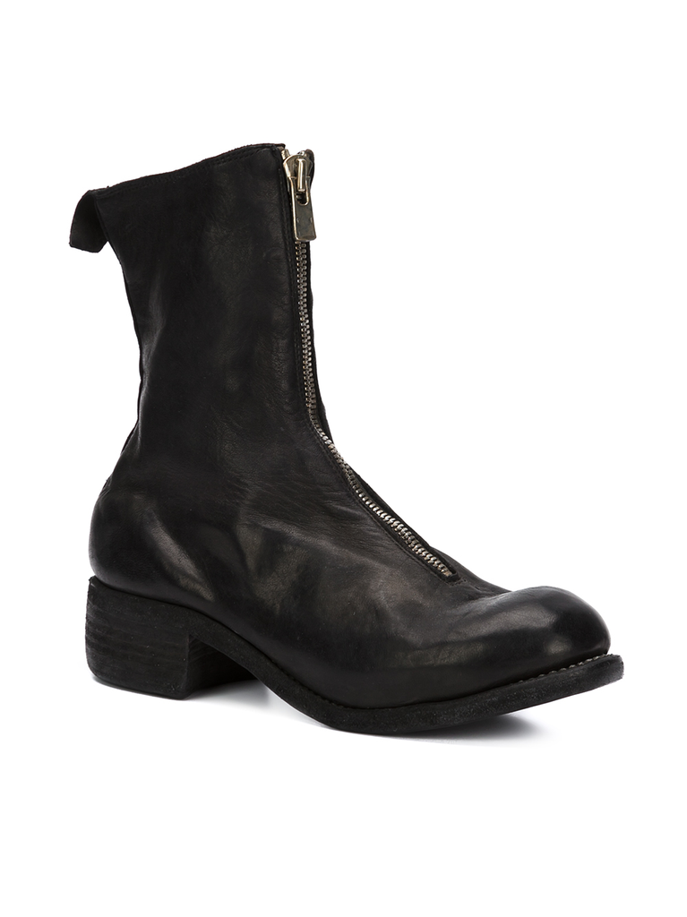 GUIDI Women PL2 Soft Horse Leather Front Zip Boot BLKT