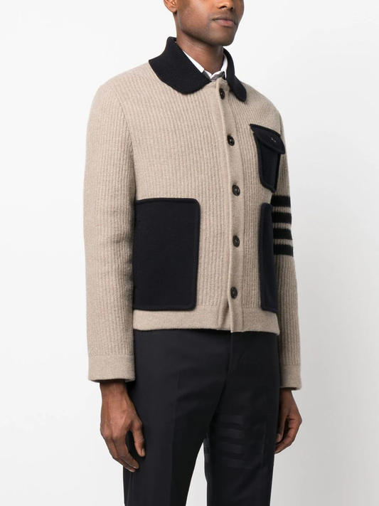 THOM BROWNE MEN Half Cardigan Stitch Workmans Jacket