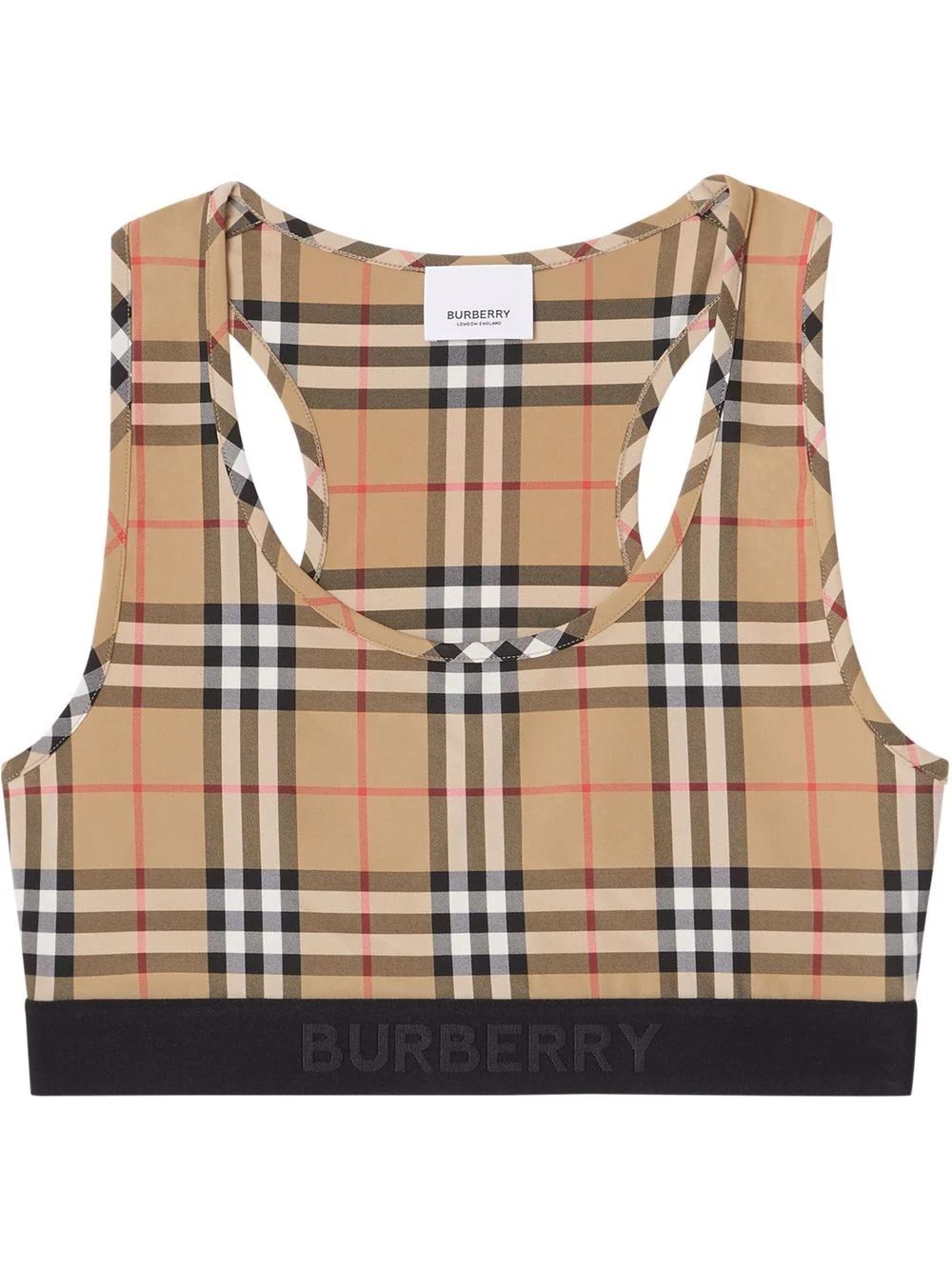 BURBERRY WOMEN Vintage Check-print Sports Bra