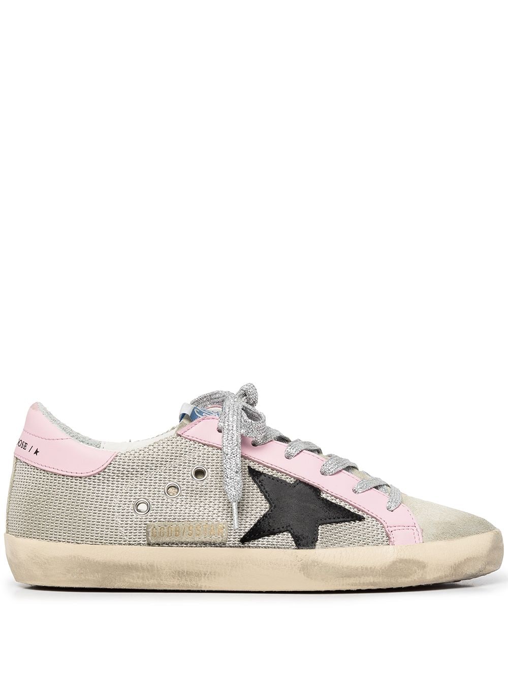 GOLDEN GOOSE WOMEN SUPER-STAR NET UPPER SUEDE STAR SNEAKERS