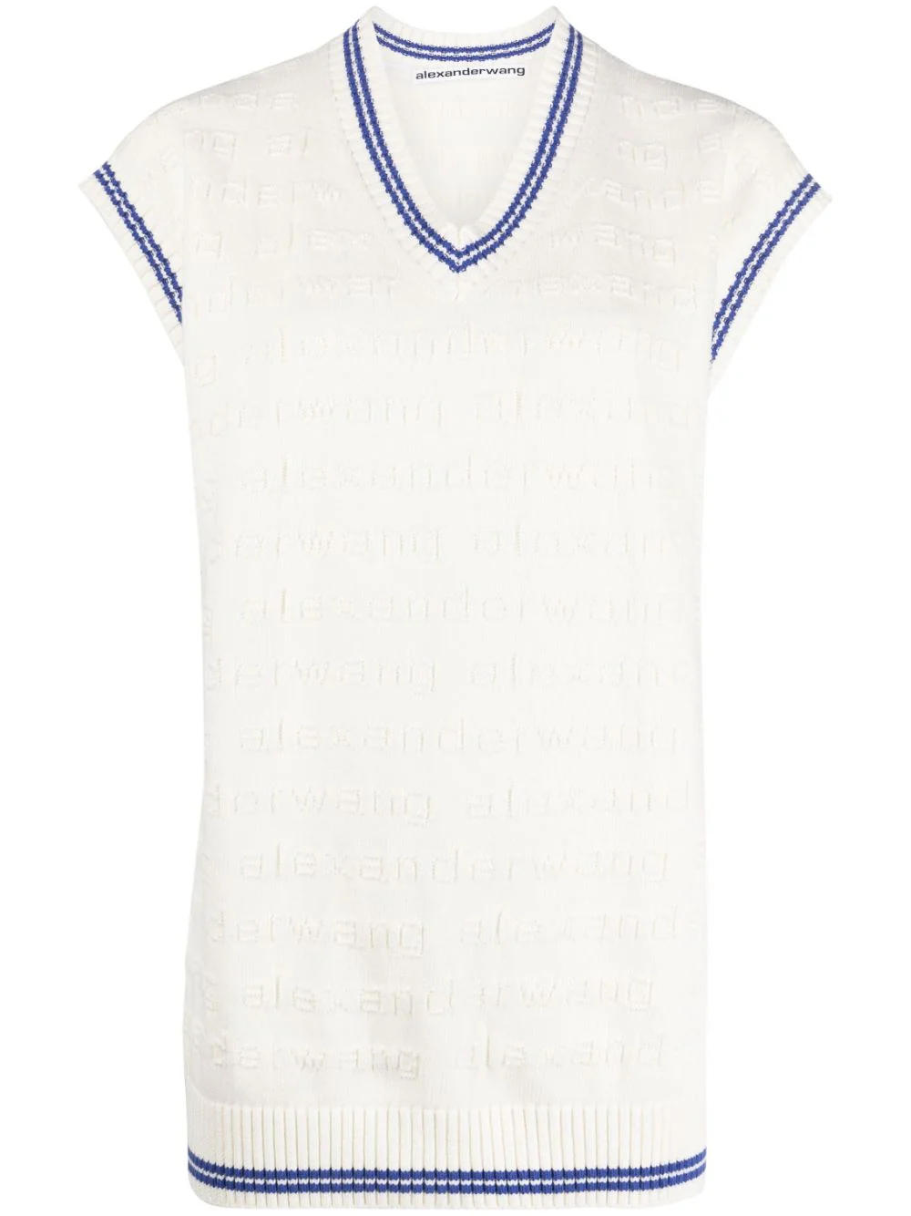 ALEXANDER WANG Women Logo Stripe Tunic V-Neck Vest