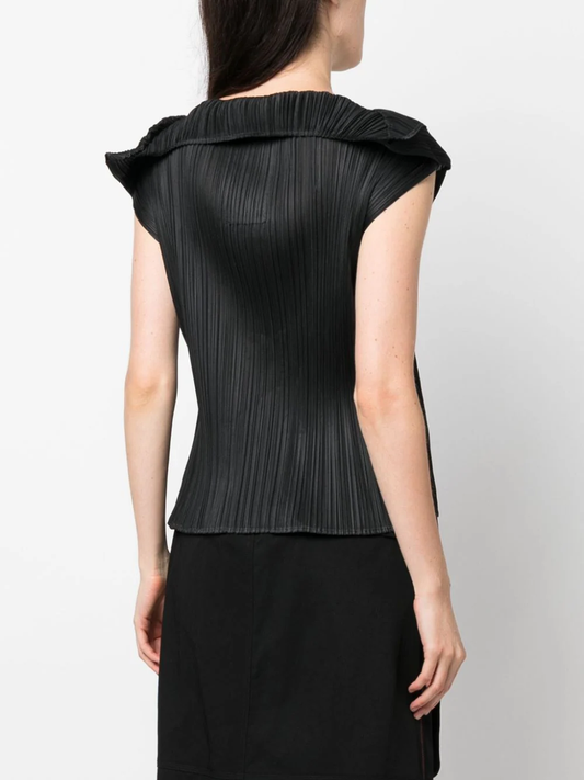 PLEATS PLEASE ISSEY MIYAKE Women Oversized Collar Plissé Blouse