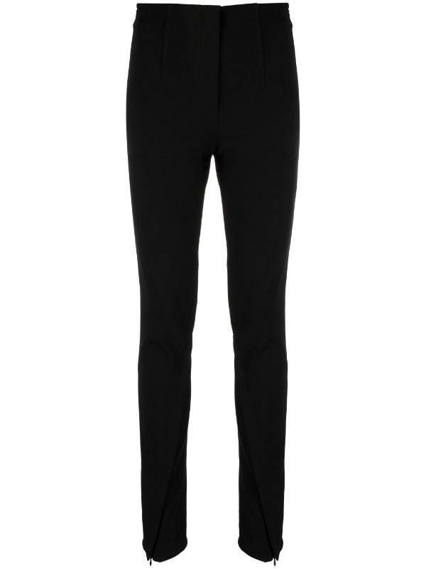 RECTO Women Stretched Twill Zipper Detail Leggings Pants