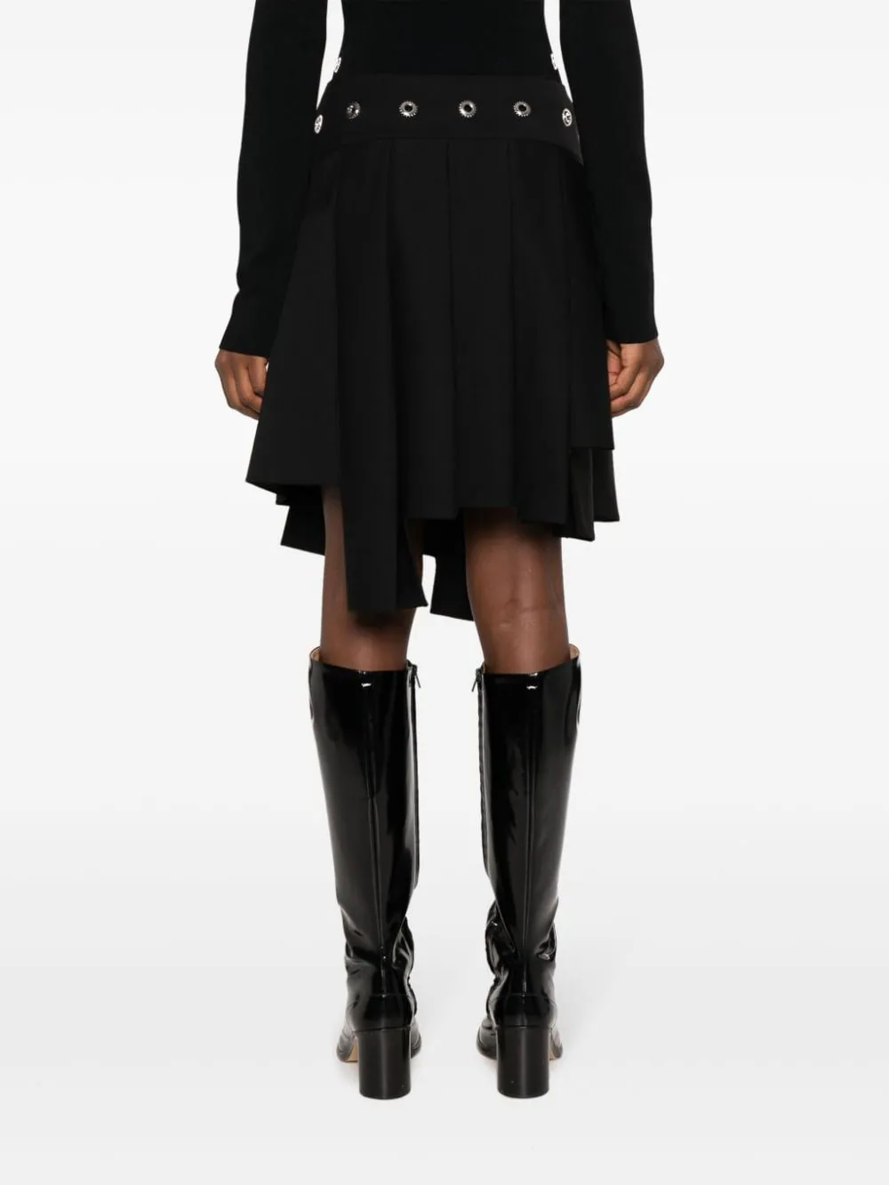 OFF-WHITE Women Belted Pleated Miniskirt