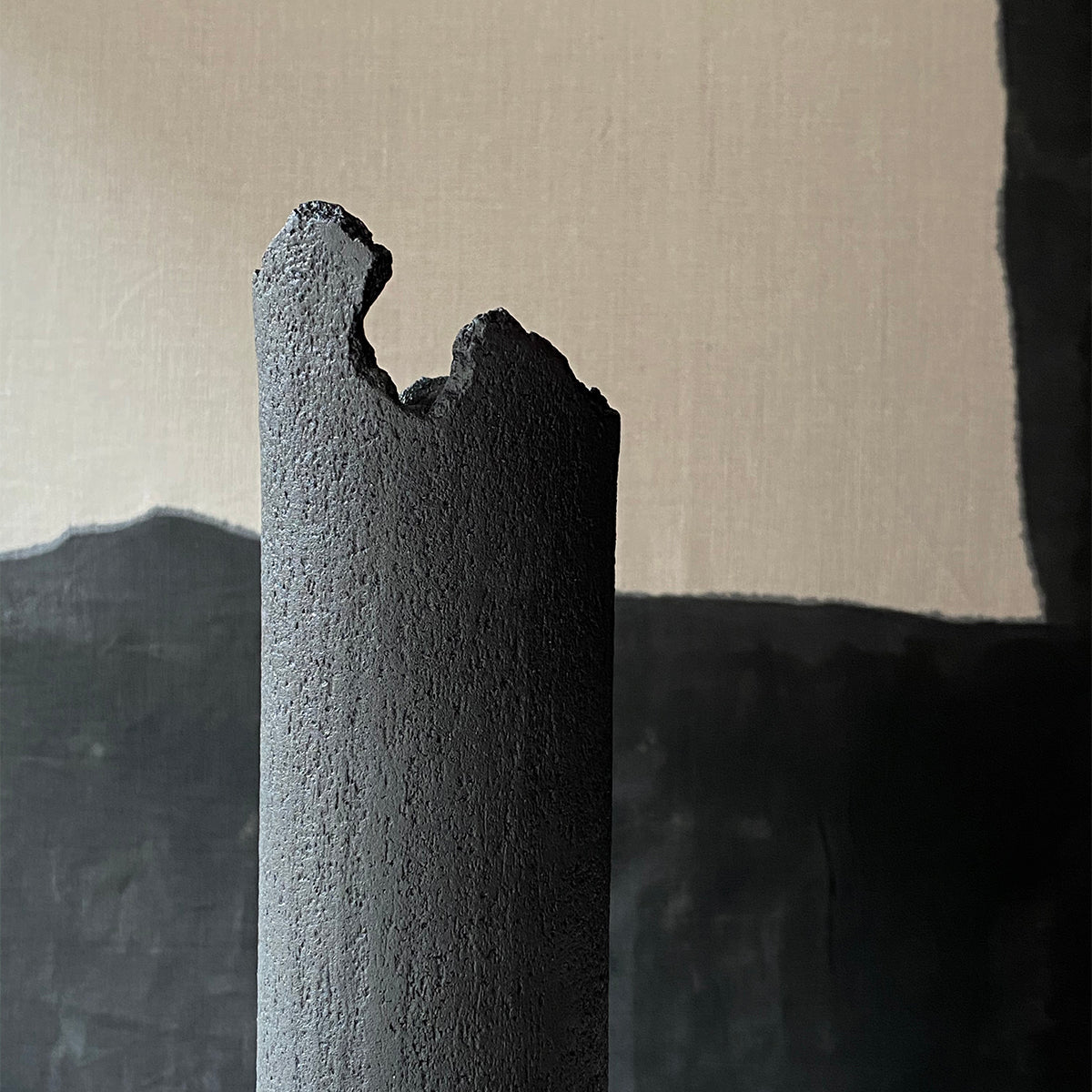 SHIN WON YOON Black Narrow Cylinder Vase