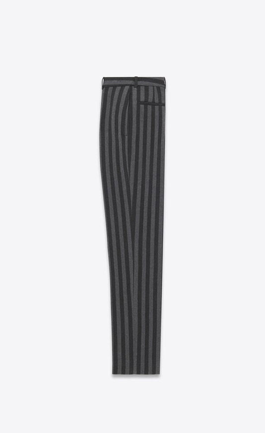 SAINT LAURENT Men High Waisted Pantalon Virgin Wool Pants