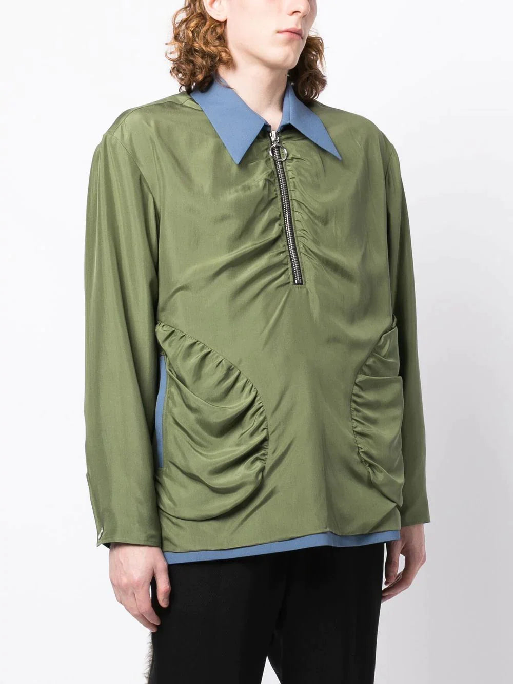 NAMACHEKO UNISEX GATHERED DETAILED SARGON OVERSHIRT