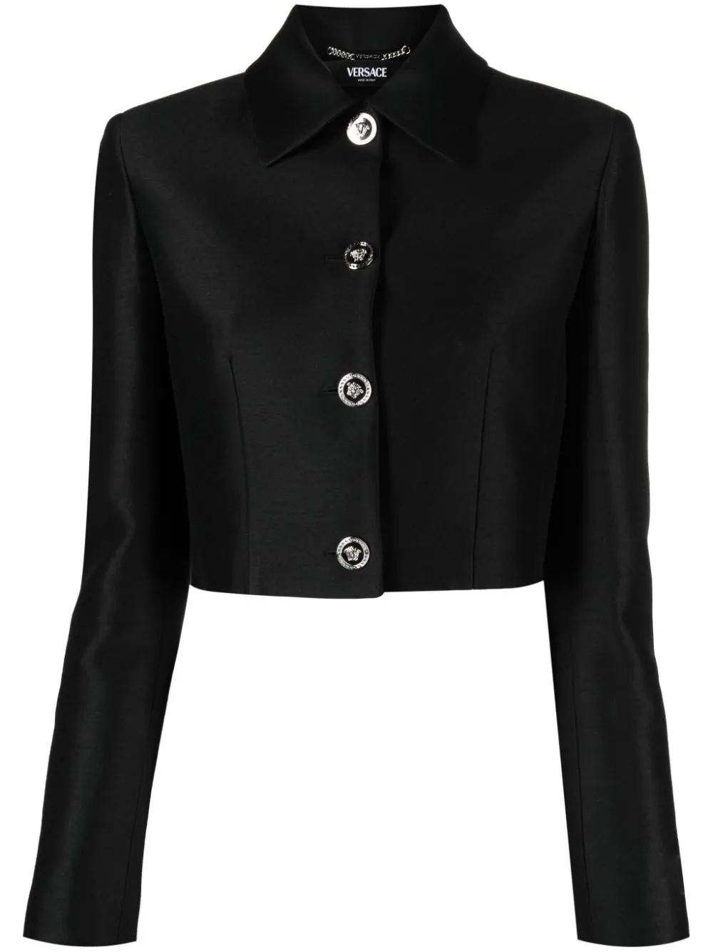 VERSACE Women Informal Sculptural Wool Silk Jacket