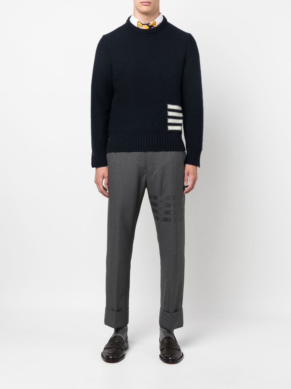 THOM BROWNE Men Jersey Stitch 4 Bar Crewneck Pullover