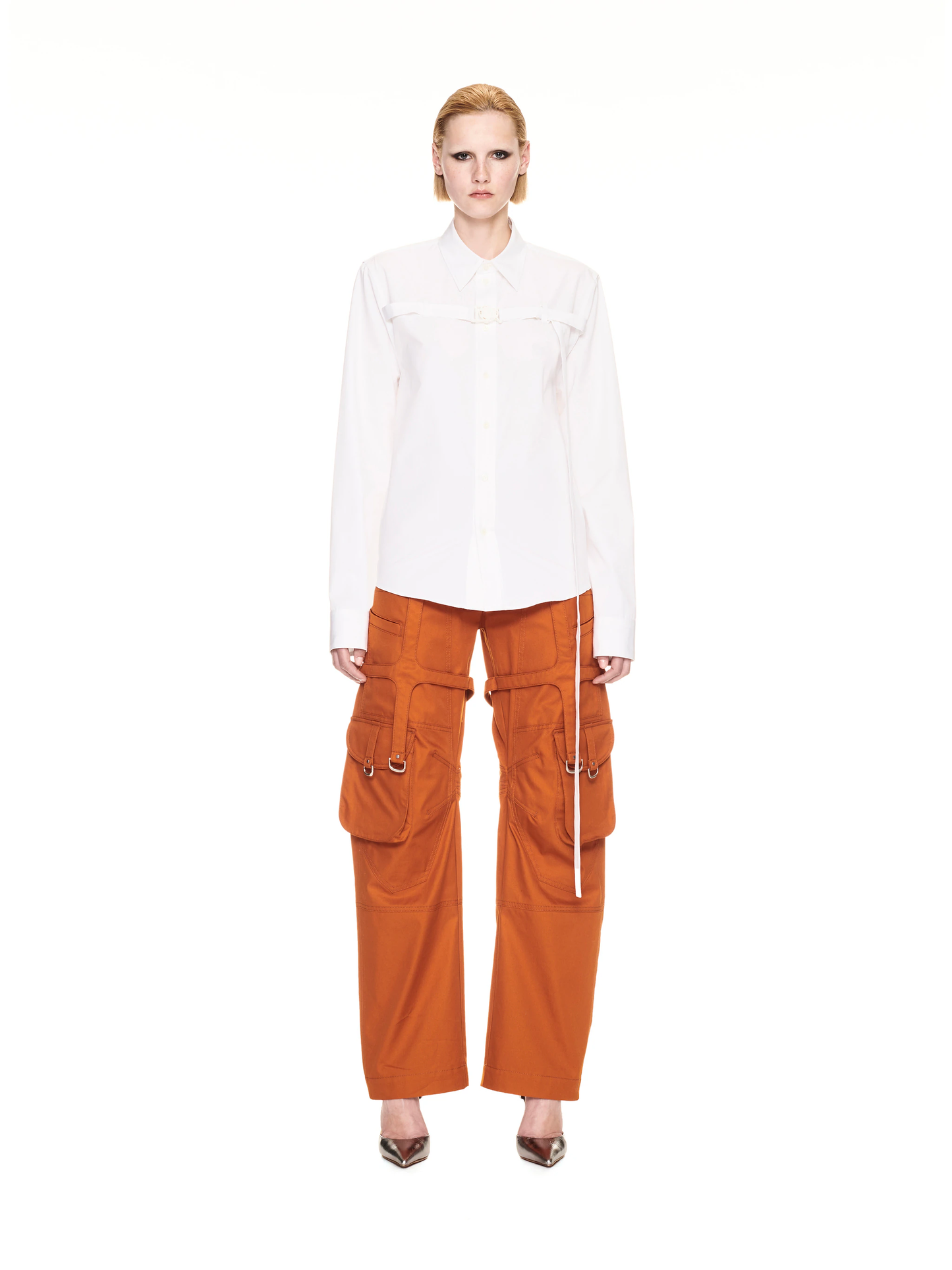 OFF-WHITE Women Poplin Buckle Shirt