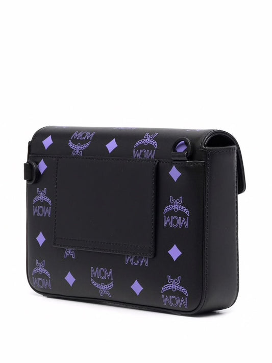 MCM Unisex Color Splash Logo Small Crossbody