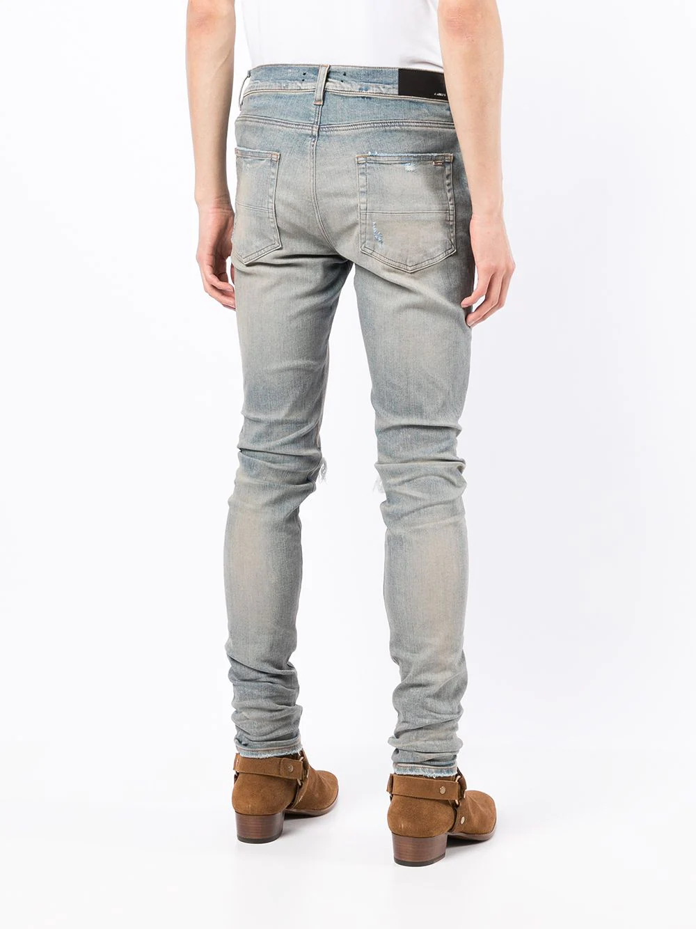 AMIRI Mens MX1 Ultra Suede Denim