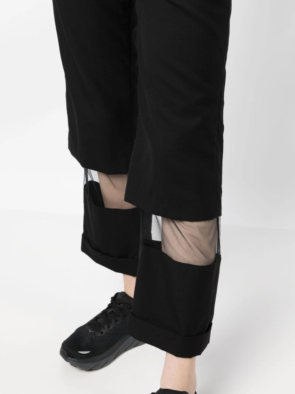 COMME DES GARCONS NOIR WOMEN Mesh Panel Trousers