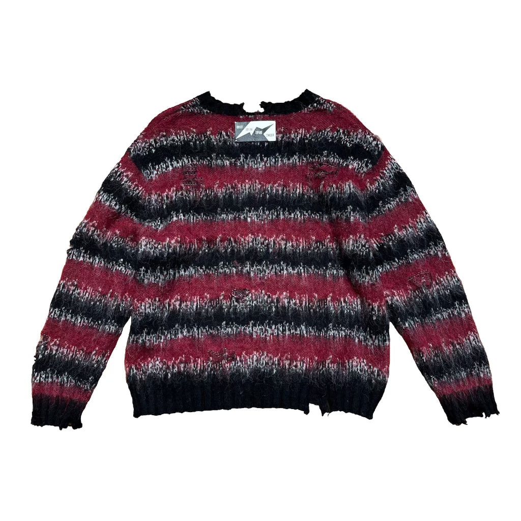 CEEC Men Striped Mohair Blend Sweater