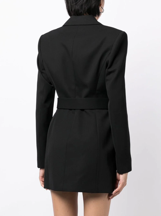 ALEXANDER WANG Women Tailored Belted Blazer Logo Embroidery Dress