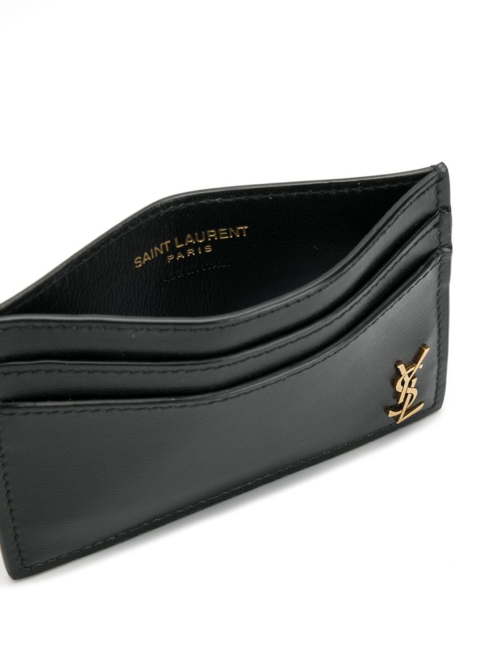 SAINT LAURENT Men Logo Plaque Card Holder