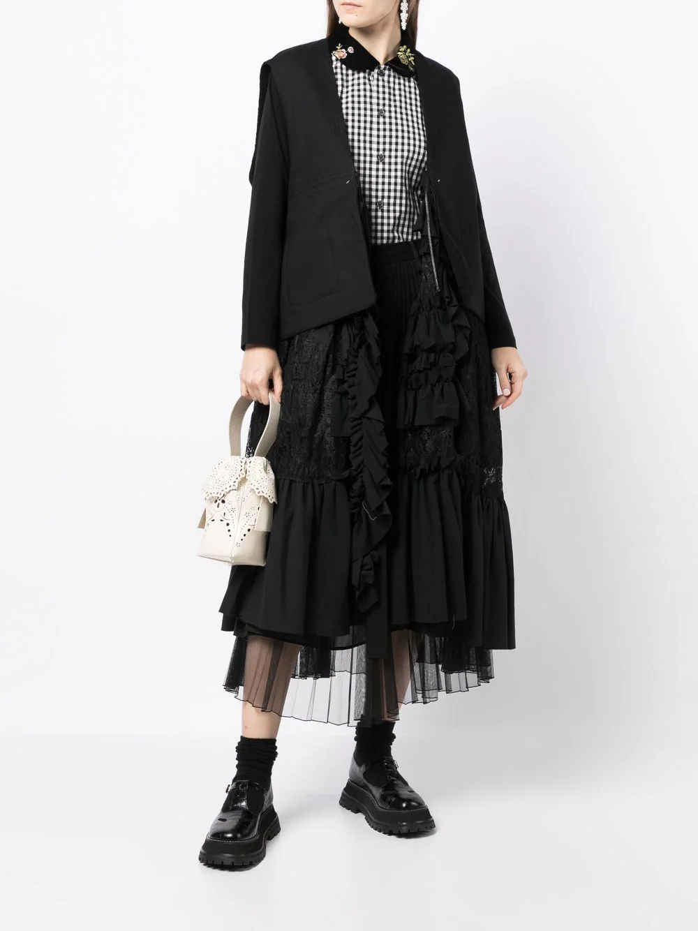 TAO COMME DES GARCONS Women Reversible Ruffle Coat