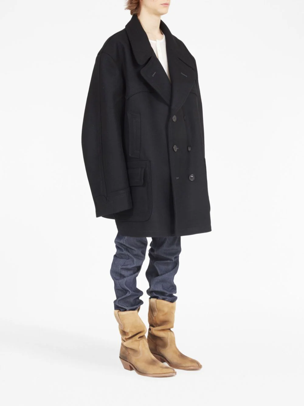 MAISON MARGIELA Men Oversized Caban Coat