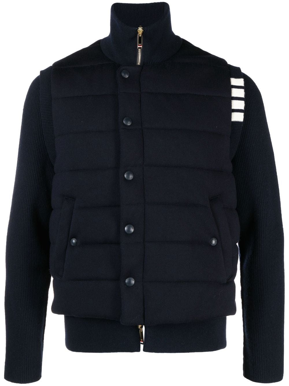 THOM BROWNE Reversible Downfill Funnel Neck Jacket