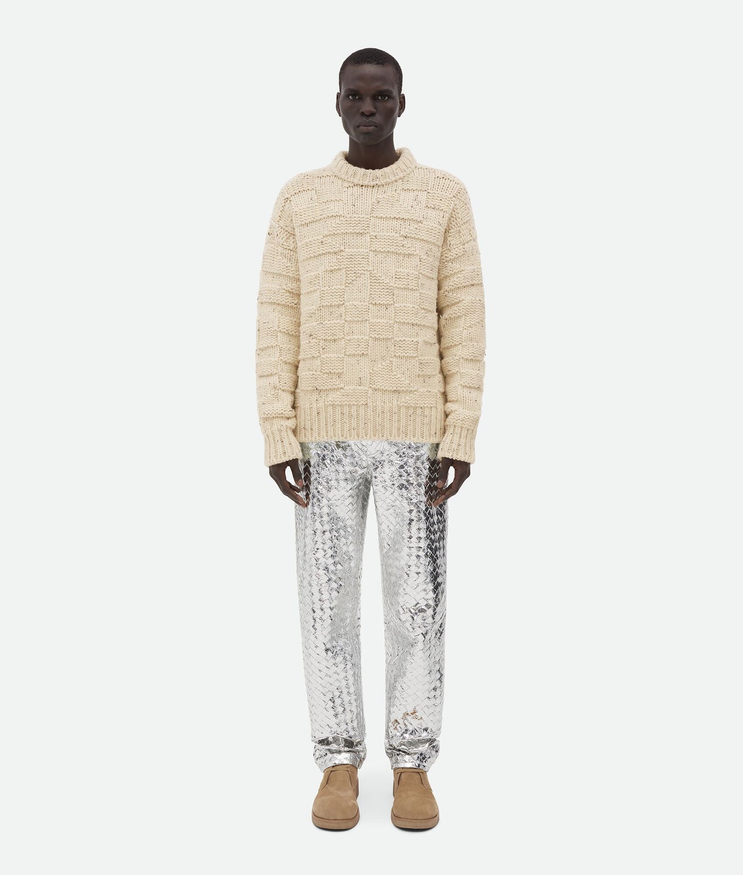 BOTTEGA VENETA Men HW Wool Graphic Knit Sweater