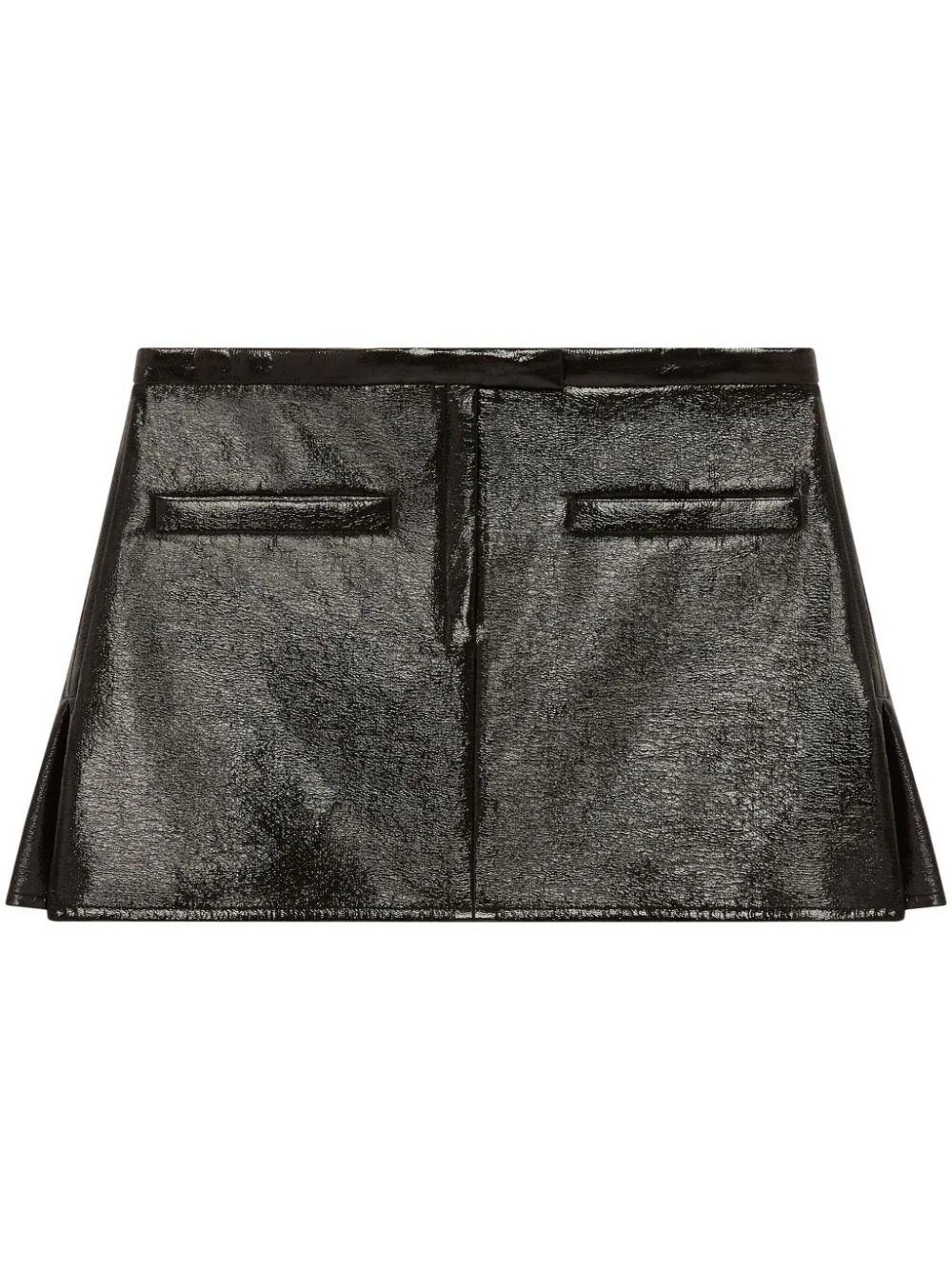 COURREGES Women Double Slits Vinyl Mini Skirt