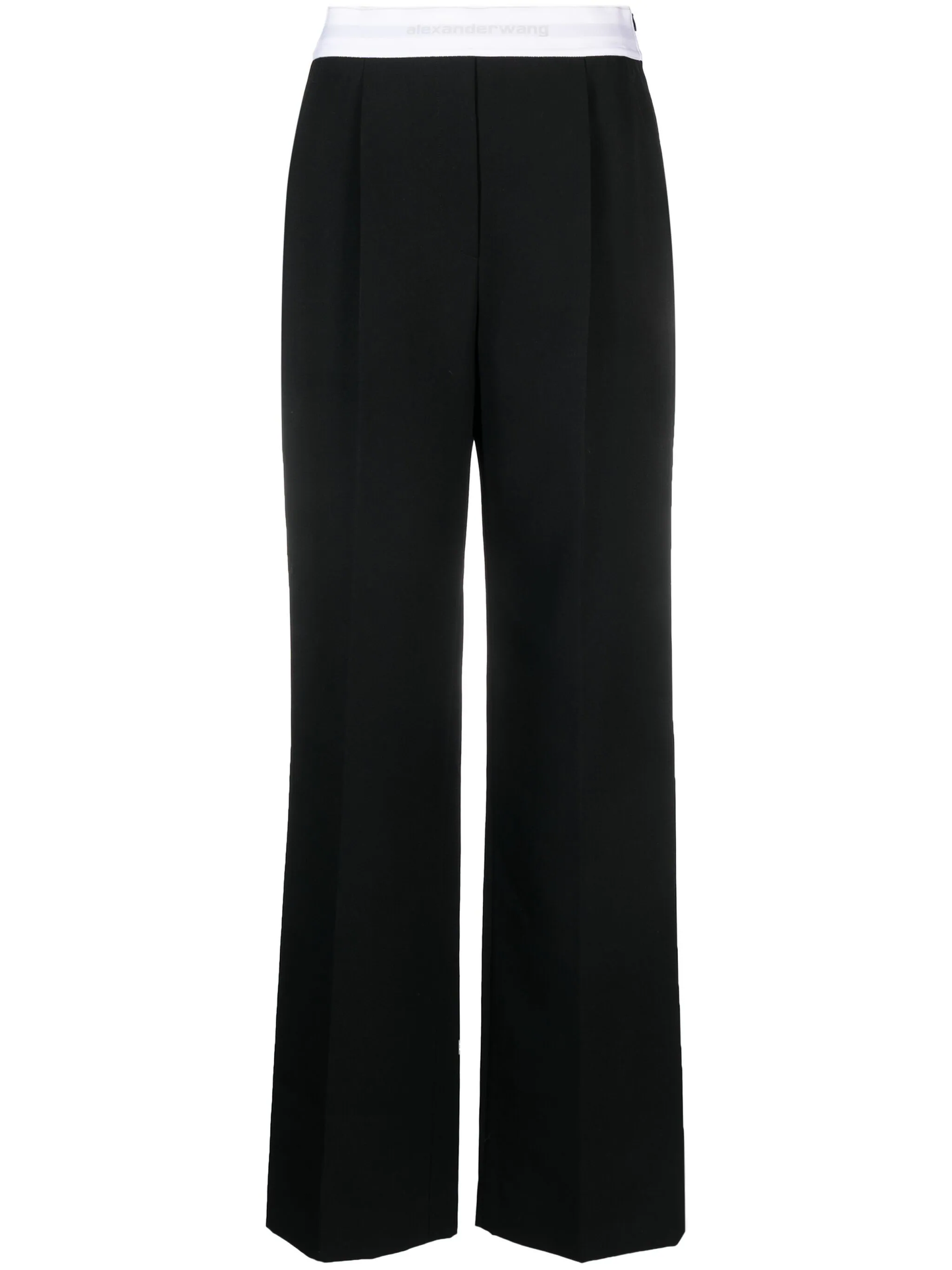 ALEXANDER WANG Women High Waisted Pleated Logo Elastic Trouser