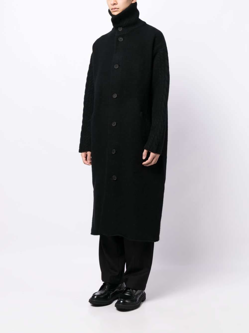 YOHJI YAMAMOTO POUR HOMME Men Fulled Turtle Coat