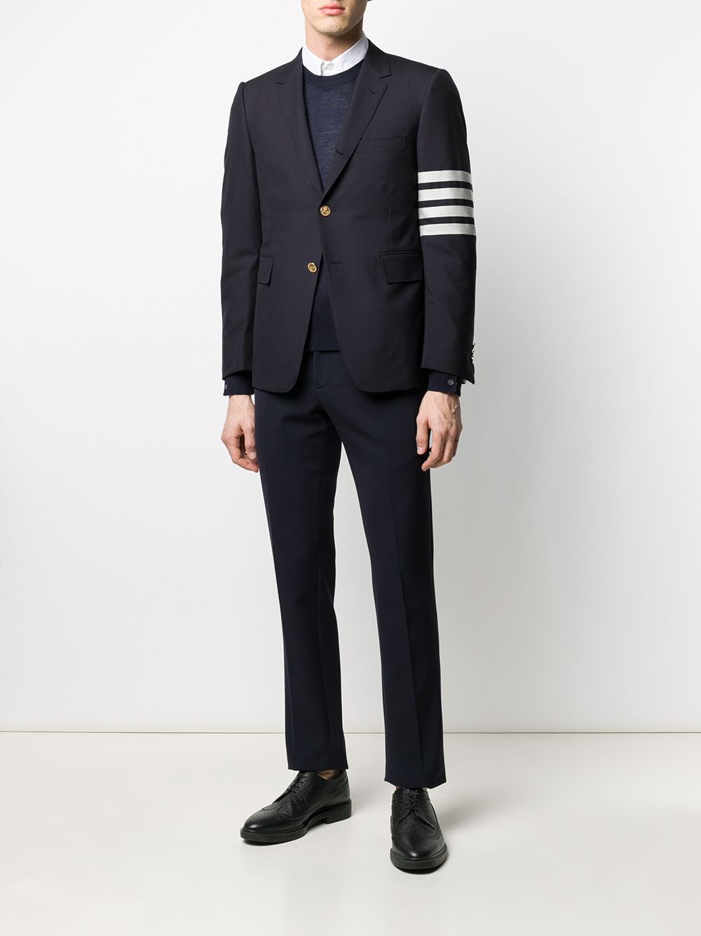 THOM BROWNE MEN CLASSIC SPORT COAT - FIT 1 - W/ 4BAR IN PLAIN WEAVE SUITING