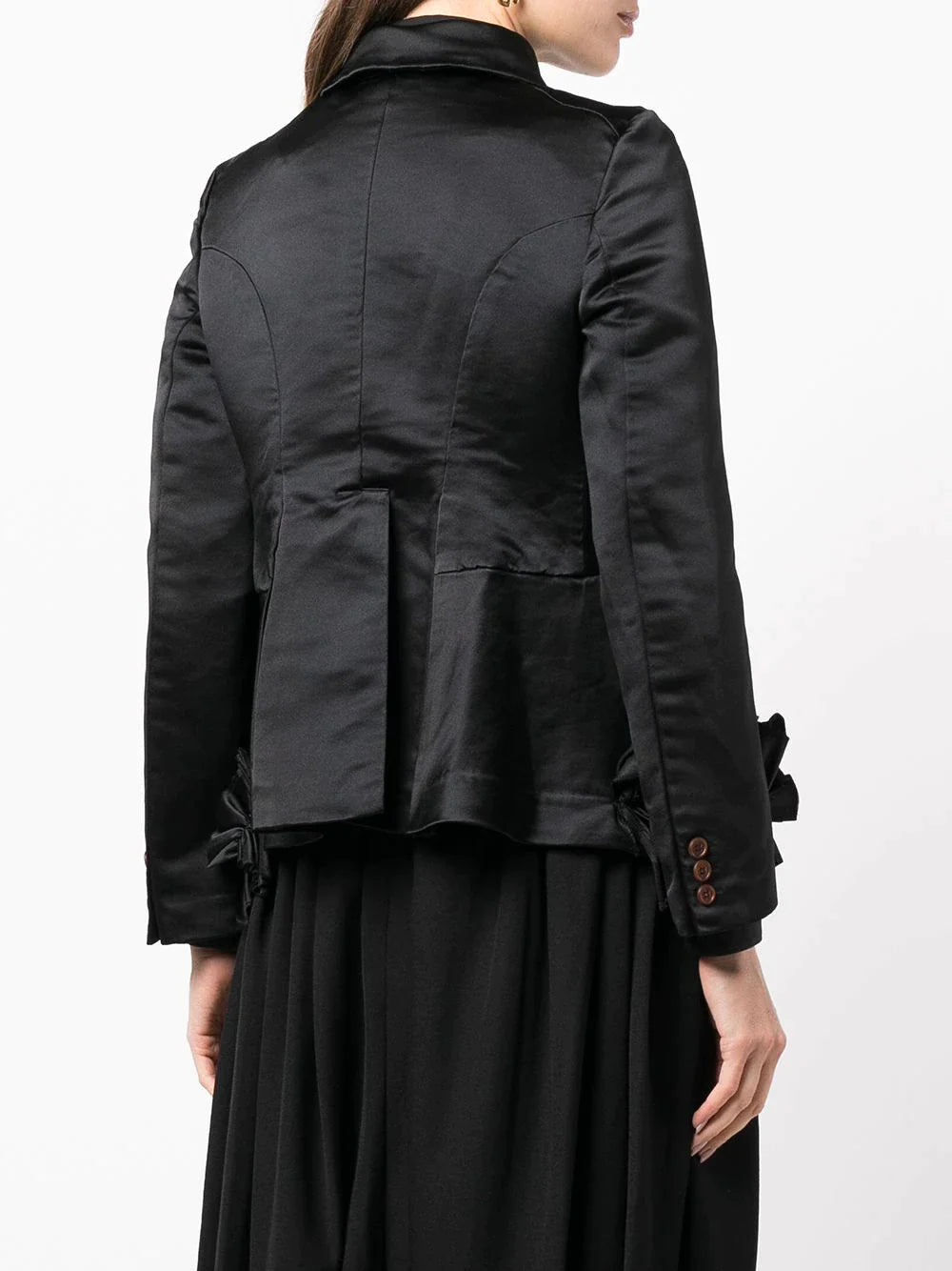 COMME DES GARCONS COMME DES GARCONS WOMEN ROUND COLLAR RUFFLE DETAIL JACKET