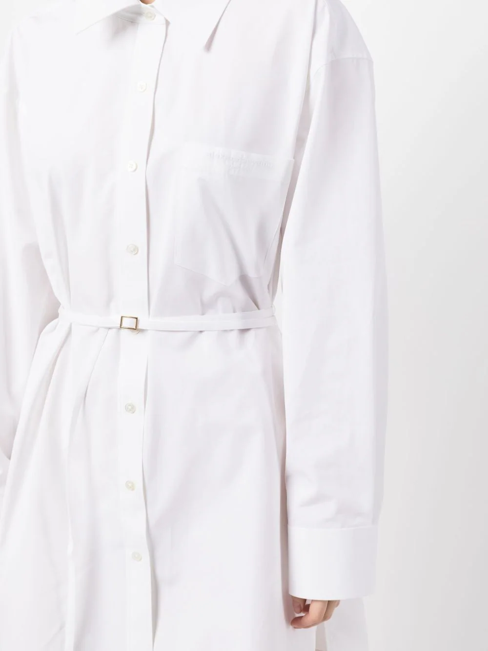 ALEXANDER WANG Women Shirt Dress With Tie Waist And Logo Embroidery