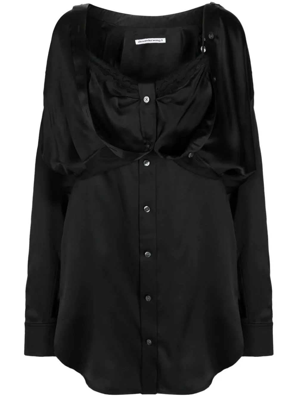 T BY ALEXANDER WANG Women Button Down Dress With Integrated Dress