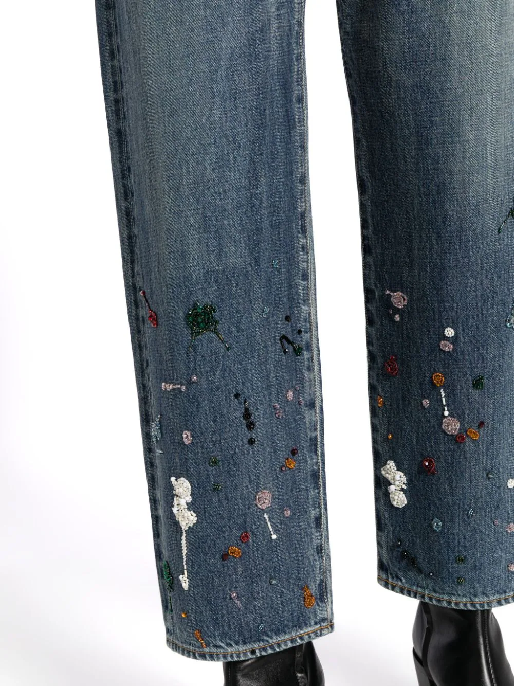 UNDERCOVER Women Color Beads Denim Pants