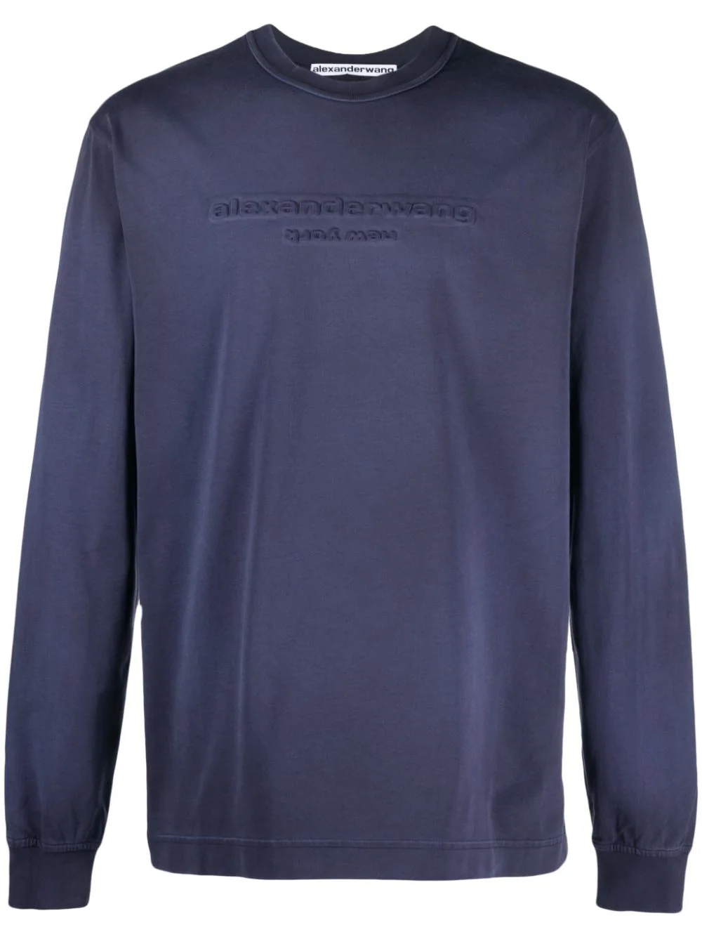 ALEXANDER WANG Women Bi-color Long Sleeve Tee With Embossed Logo