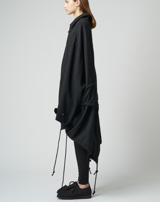 YOHJI YAMAMOTO Women Backside Layered Mods Coat