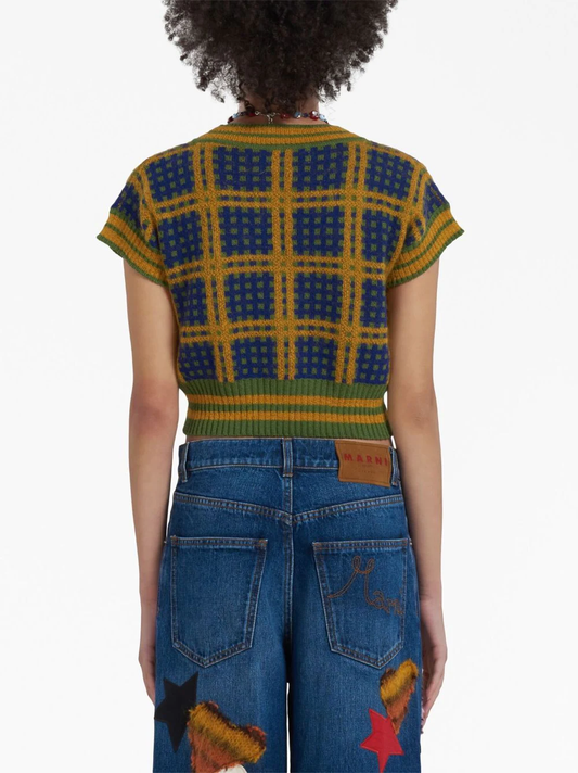 MARNI Women Sleeveless Jumper with 50's Check