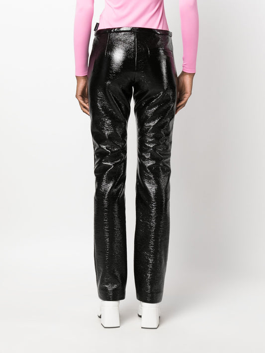 COURREGES Women Tube Vinyl Tailored Pants