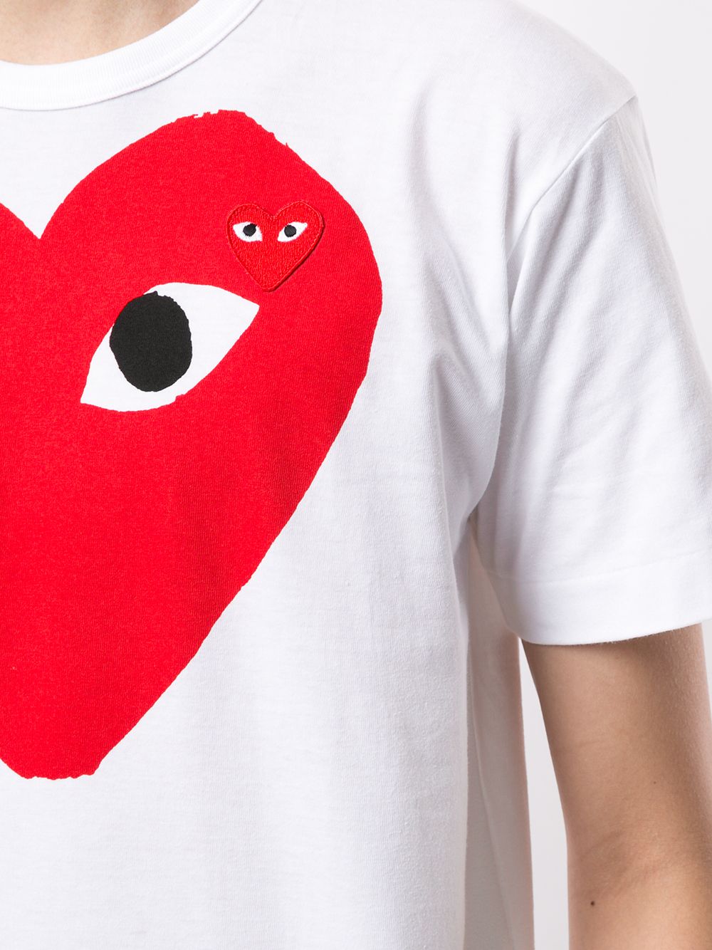 COMME DES GARCONS PLAY MEN Big Red Heart with Small Red Heart T-shirt